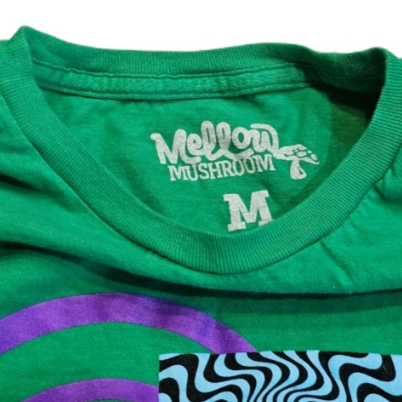 Mellow Mushroom Pizza Trippy T-Shirt Men Medium Baked At A Higher Frequency Art - Picture 3 of 3